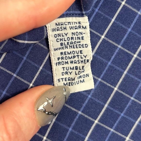 VTG Ralph Lauren Blake Button-Up Mens XL Blue Pony Cotton Windowpane Long Sleeve - Picture 4 of 16